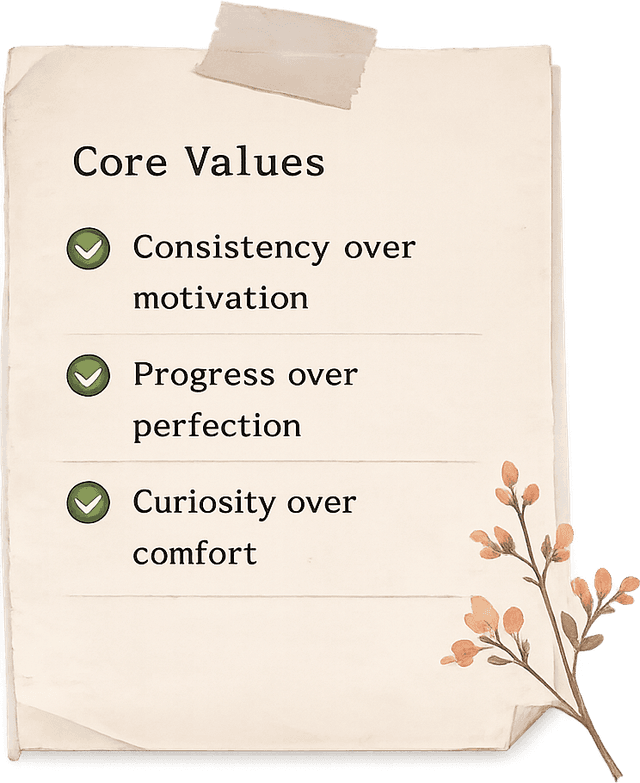 Core values note
